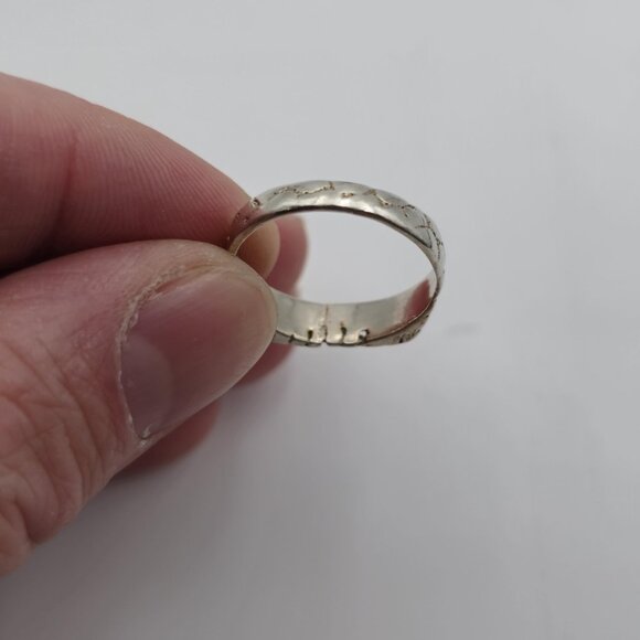 Size 9 Sterling Silver Handmade Debbie Name Scrolled Ring A3068 - Picture 5 of 8